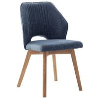 Livetastic Stuhl, Dunkelblau, Holz, Textil, Esche, massiv, 48x92x60 cm, Esszimmer, Stühle, Esszimmerstühle, Vierfußstühle