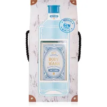 Accentra Duschgel GIN FLAVOR in Flasche inkl. Geschenkbox/Geschenktasche in Schnaps-Optik, 400ml Showergel, Duft: Gin - nachfüllbar, Blau