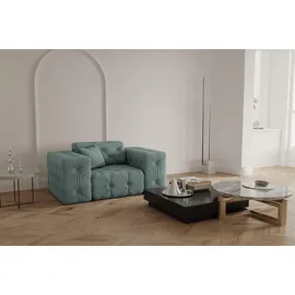Fun Möbel Sessel Chantal Opera Velvet 121 x 78 x 96 cm Grün mit Zierkissen