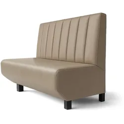 Wagner F | Gastrobank | B:H 160 x 100 cm | Taupe | Gestreift| Leder