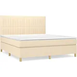 vidaXL Boxspringbett 160 x 200 cm Creme