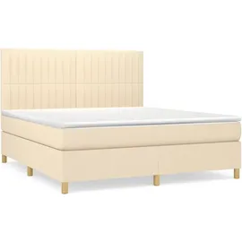 vidaXL Boxspringbett 160 x 200 cm Creme