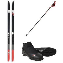 F2 Ski F2 Set Langlaufski Ride CC 185cm+Schuhe Ride CC Gr. 44 +Skistock 120-1 schwarz