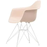 Vitra - Eames Plastic Armchair DAR RE, weiß / zartrosé (Filzgleiter weiß)