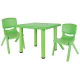 Bieco Kindertisch mit 2 Stühlen grün
