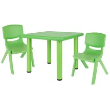 Bieco Kindertisch mit 2 Stühlen grün