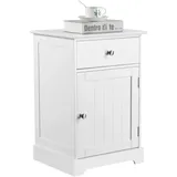 Yaheetech Nachtschrank Kommode Boxspringbett Nachttisch Nachtkommode mit Stauraum 40 x 35 x 60 cm Schlafzimmer Weiß