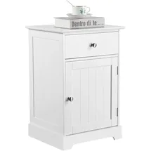 Yaheetech Nachtschrank Kommode Boxspringbett Nachttisch Nachtkommode mit Stauraum 40 x 35 x 60 cm Schlafzimmer Weiß