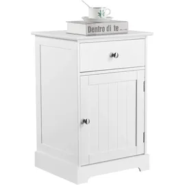 Yaheetech Nachtschrank Kommode Boxspringbett Nachttisch Nachtkommode mit Stauraum 40 x 35 x 60 cm Schlafzimmer Weiß