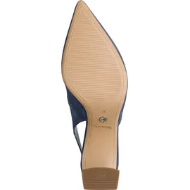 TAMARIS Damen Sling Pump mit Blockabsatz Leder, blau, 40 EU