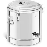 Royal Catering Thermobehälter Edelstahl Thermobox Warmhaltebehälter Speisen Ablasshahn 35 L - mit