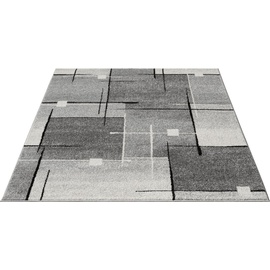 merinos Teppich »Thales 6102«, rechteckig, Kurzflorteppich mit Konturenschnitt, Wohnzimmer, grau