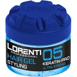 lorenti tokyo & seoul Barber Hair Styling Gel 05 Keratin-Pro Ultra Hold 300ml - Haargel Herren - Starker Halt - Kein Verkleben und ohne Rückstände - Alkohol Frei - Hair Gel - wet hair look