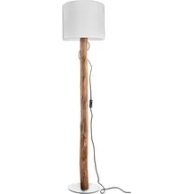 Nowa Stehlampe »NORIN« E27 1 Stk. Stehleuchte, Holz, naturgewachsen, Textil, Wohnbereich, Flur, beige