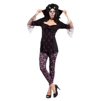 Karneval-Klamotten Kostüm Tag der Toten Damenkostüm La Catrina, Dia de los Muertos Frauenkostüm Halloween grau|schwarz 40-42