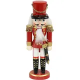 Dekohelden24 Nussknacker Soldat Holz ca. 25 cm rot