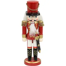 Dekohelden24 Nussknacker Soldat Holz ca. 25 cm rot