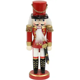 Dekohelden24 Nussknacker Soldat Holz ca. 25 cm rot