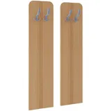 VCM Holz Set Dielenmöbel Gardeobe Kleiderhaken Balia