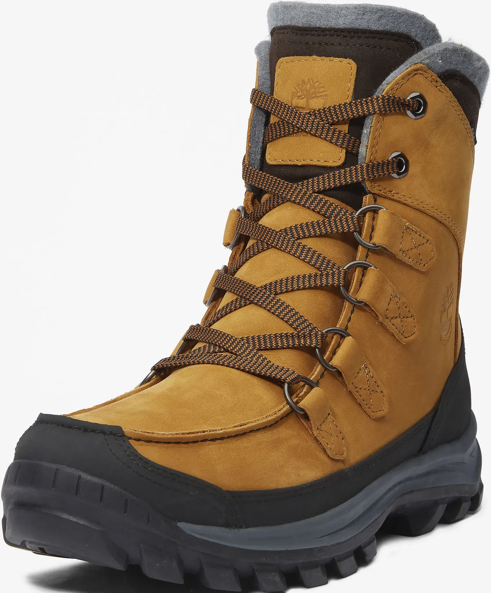 Schnürboots TIMBERLAND "Chillberg Premium WP INS", Gr. 41, gelb (wheat), Leder, sportlich, Schuhe, Winterstiefel, Schnürstiefel, Winterschuhe, wasserdicht, gefüttert