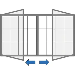 Magnetische Außenvitrine mit zweiflügligem Fenster, 1940 x 1000 mm