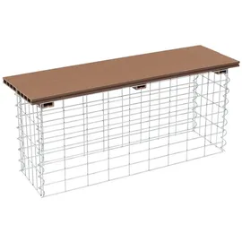 Estexo Gabionenbank 100 x 30 x 43 cm