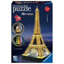 Ravensburger Puzzle »Eiffelturm bei Nacht. 3D-Puzzle 216 Teile«, Puzzleteile