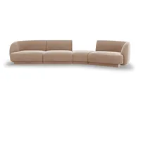 Micadoni Sofa Miley, modular 4-Sitzer braun