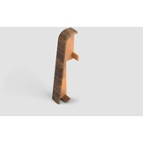 Egger Verbinder Sockelleiste Nußbaum braun für einfache Montage von 60mm Laminat Fußleisten | Inhalt 2 Stück | Kunststoff robust | Holz Optik dunkel braun
