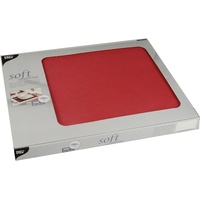 Papstar 100 Tischsets, stoffähnlich, Vlies "soft selection" 30 cm x 40 cm rot, #82321