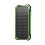 Solarladegerät Power Bank, 20000mAh Schnelles Aufladen Tragbar Doppeltes USB Solar Mobile Power Bank Koffer DIY Kit für Reisen Camping Outdoor-aktivitäten Überlebensausrüstung Notfall-kit(Grün)