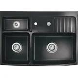 Systemceram Küchenspüle Spülmodul KeraDomo CENTRA 90 89,5 x 77,5 cm Schwarz