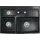 Systemceram Küchenspüle Spülmodul KeraDomo CENTRA 90 89,5 x 77,5 cm Schwarz