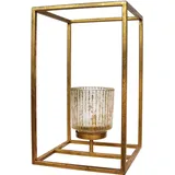 Creativ deco Teelichthalter Weihnachtsdeko Metall Gold