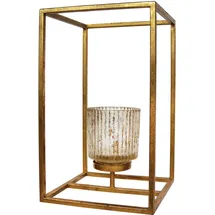 Creativ deco Teelichthalter Weihnachtsdeko Metall Gold