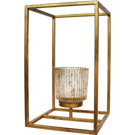 Creativ deco Teelichthalter Weihnachtsdeko Metall Gold