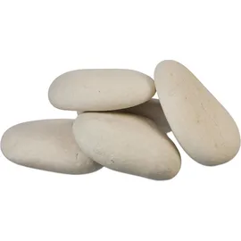 Relaxdays Hellgraue Steine zum Bemalen 2 kg 4–8 cm