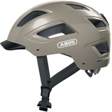 ABUS Stadthelm Hyban 2.0 - Fahrradhelm mit Rücklicht, ABS-Hartschale, guter Passform - für Damen und Herren - Grau Glänzend, Größe XL