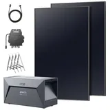 Anker SOLIX RS40P Balkonkraftwerk mit Speicher, Solarbank E1600 und 890Wp Photovoltaik Solarpanel, Typ-N IBC-Modul, 1600Wh Set mit Halterung