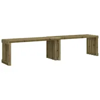 Furnicato Gartenbank Ausziehbar 212,5x40,5x45cm Imprägniertes Kiefernholz