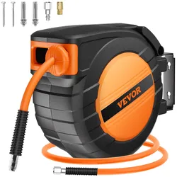 VEVOR Druckluft Schlauchtrommel Automatik Schlauchaufroller 300PSI 9,52mmx15,24m
