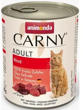 Katzen - Nassfutter ANIMONDA Carny Adult Rindfleisch pur, 800 g