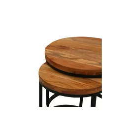 byLIVING Couchtisch SELMA, Breite 50 cm, Akazie natur/schwarz