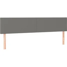 vidaXL Boxspringbett mit Matratze & LED Dunkelgrau 180x200 cm Stoff