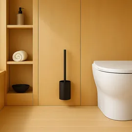 Relaxdays WC-Bürste Wandmontage Schwarz