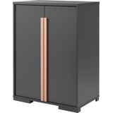 Vipack Kleiderschrank London, Kinderkleiderschrank (Made in Europe) Wäscheschrank, mit Melamin-Oberfläche und Soft-Close schwarz