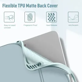 Fintie Tastatur Hülle für iPad 5 2022 / iPad Air 2020 10.9 QWERTZ eisblau