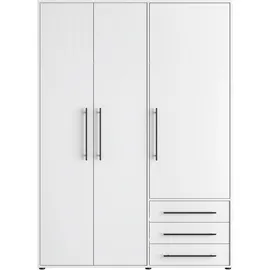 Forte Drehtürenschrank 144,4 x 200 x 53 cm Weiß