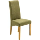 Carryhome Stuhl, Eiche, Olivgrün, Textil, Eiche, massiv, eckig, 47x102x57 cm, Beinauswahl, Stoffauswahl, Esszimmer, Stühle, Esszimmerstühle, Vierfußstühle