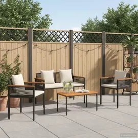 vidaXL Gartenmöbel Set 4-tlg. Schwarz